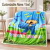 Pocoyó Custom Name Flannel Throw Blanket Soft Warm for Sofa Bed Indoor Home Use