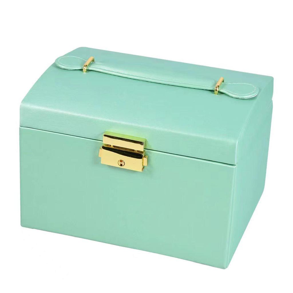 Elegant Three-Layer Jewelry Box: High-Capacity Storage for Necklaces, Earrings, and Rings