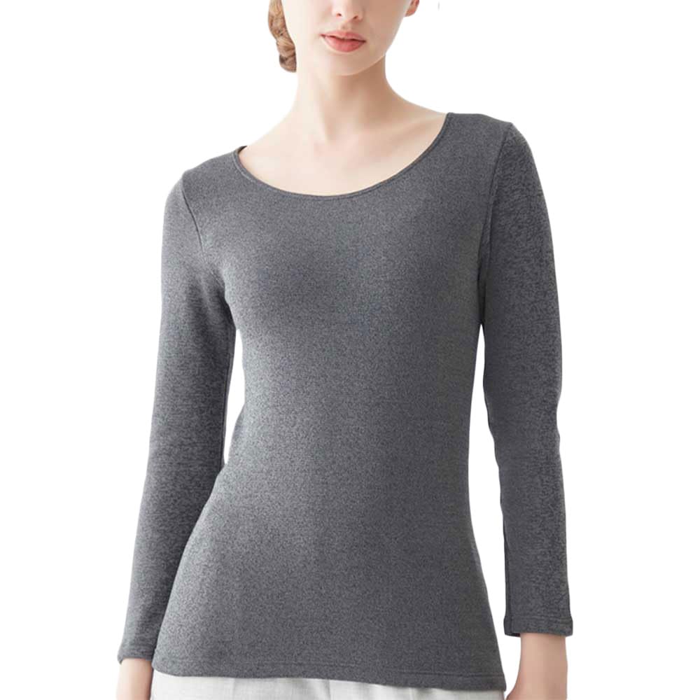Gunze HOTMAGIC Cold Wide Sleeves Black Motif Women's Innerwear, Weather-Proof, Collar, 3/4 (New)