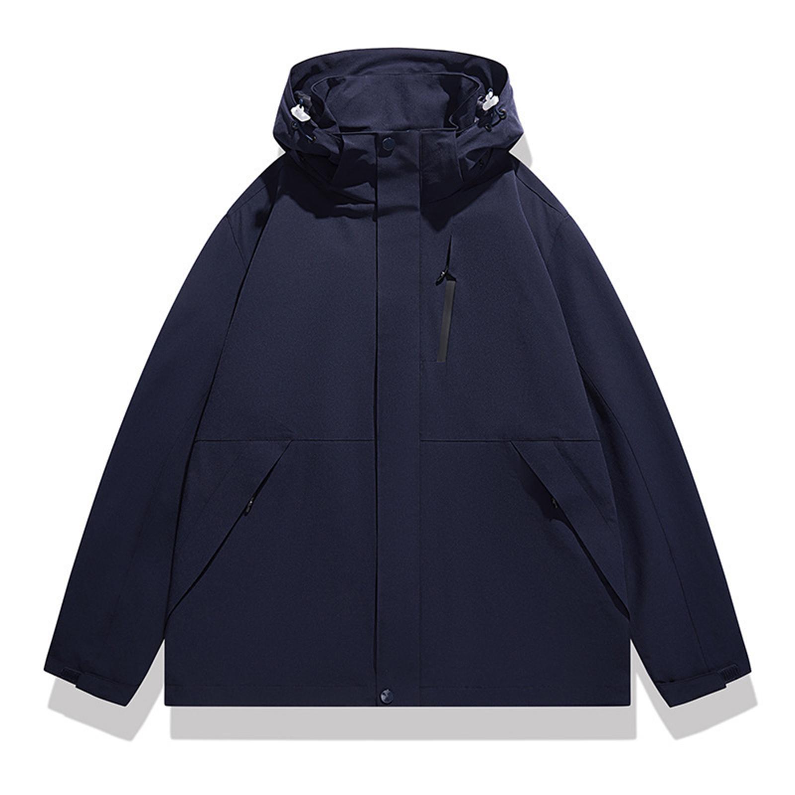 

Men s Solid Color Jacket Light Workwear Style Jacket Men s Hooded Trendy Sports Casual Jacket XXL