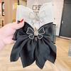 Korean Style Sweet Fashion Girls Princess Hair Clip Rhinestone Big Bow Hairpin For Women Headwear Spring Clip Hair Accessories