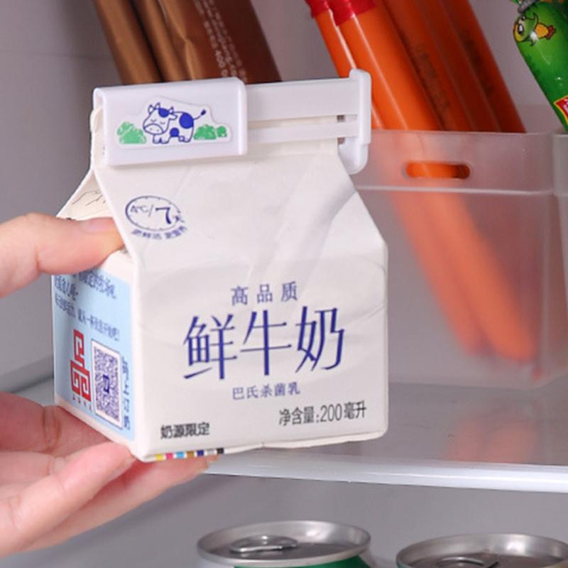 2Pcs Plastic Japanese Style Milk Box Sealing Clip Milk Carton Sealing Clip Beverage Sealing Clip For Milk Powder Chips Bags