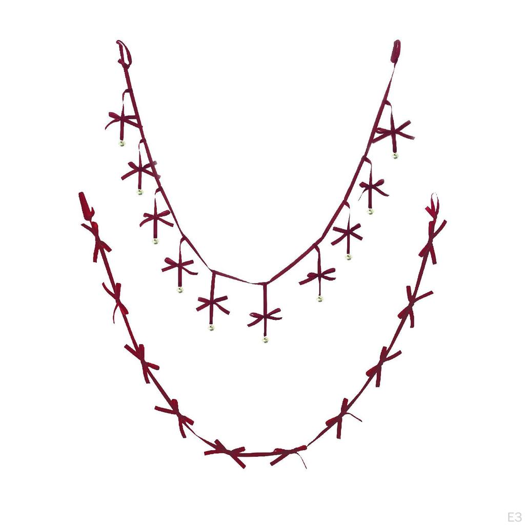 Weihnachts Schleifen Banner Dekoration 78,74 Zoll Hintergrund Hängende Schleife Girlande für Zuhause Wand Esszimmer