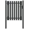 VidaXL Garden Fence Gate Terrace Gate Patio Door Outdoor Security Barrier Backyard Steel 146328
