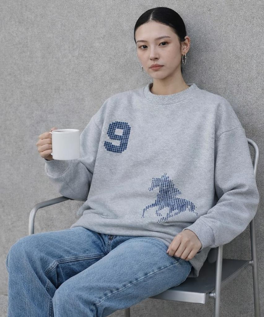 GRAVER [Unisex] 9 Horse Sweatshirt_4 Colors
