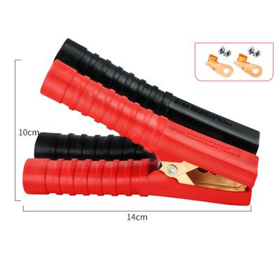 1 Pair 100-300A Electrical Crocodile Alligator Battery Insulated Clip Plastic Handle Test Alligator Clip For Electric Project