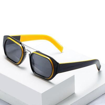 New Fashion Double Beam Sunglasses Box Driving Retro Men's Two-Tone Trend Cross-Border Glasses