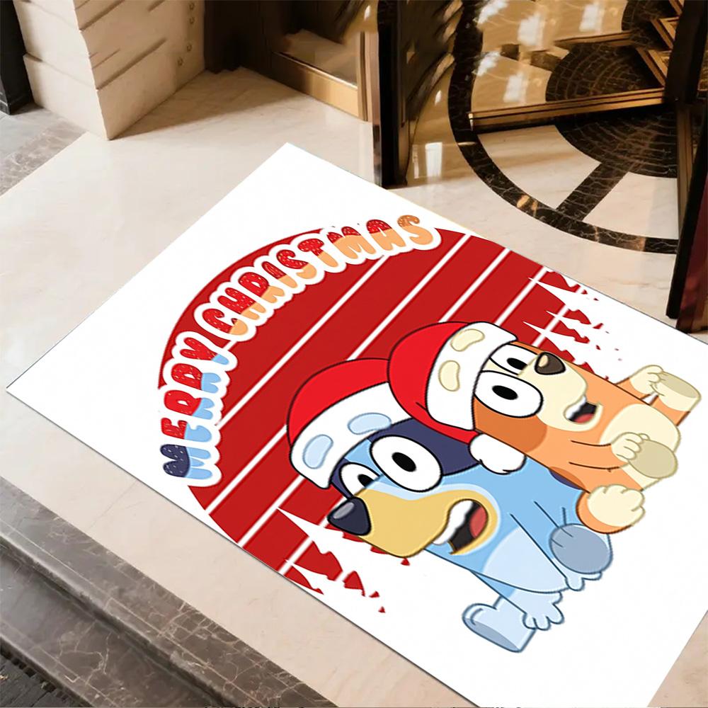 Bluey Friends Adventure Floor Mat Perfect for Kitchen Dining Room Entryway Foyer Anti-slip Rug Office home decor Perfect Gift for Women/Men