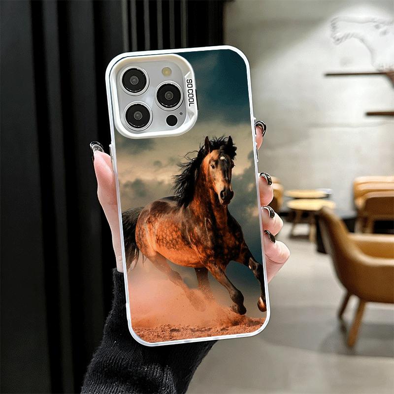 Ferghana Horse Animal Soft Phone Case for iPhone 15 16 17 Pro Max 17Air 16E 14 Plus 13 12 Mini Shockproof Cover Back Shell