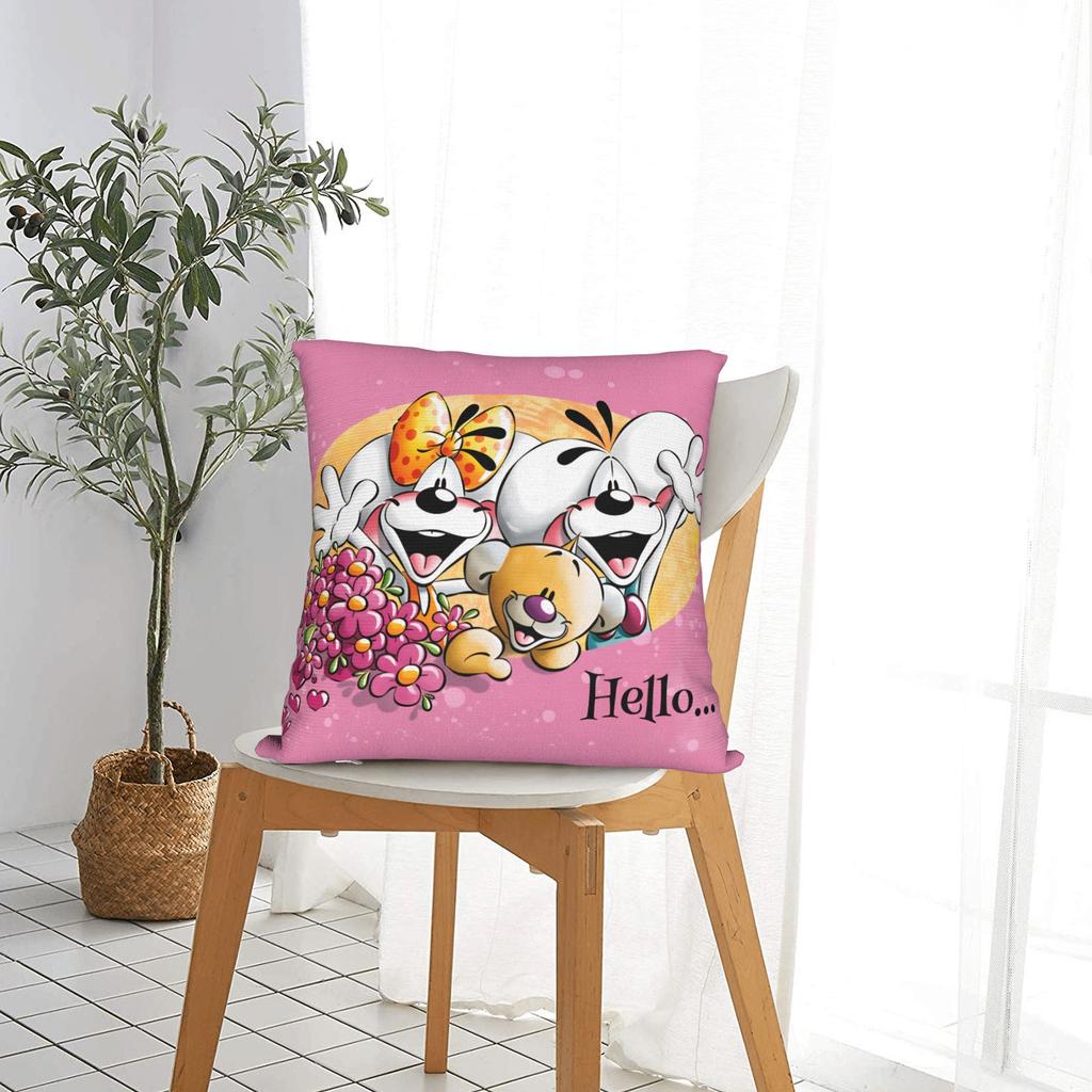 Comic Cartoons Diddl Pillow Case Graphic Pillow Cover Novelty Pillowcases For Wedding Party Home Decor