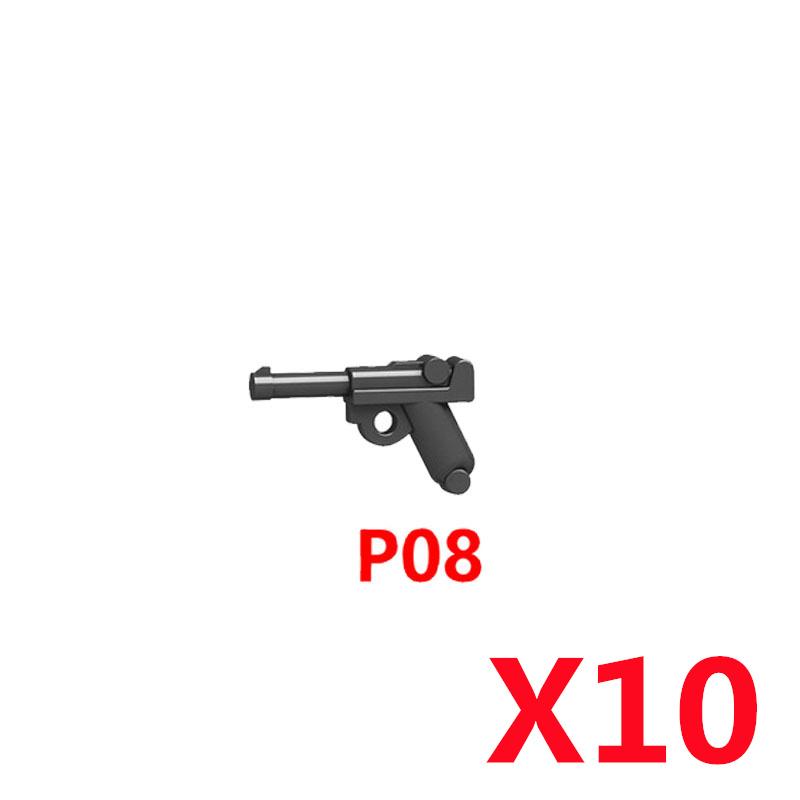 Militärwaffen MOC Bausteine Figuren Soldat US Sowjetischer Gewehr Mini-Kanone Raketenwerfer MG42 RPG Kugel Spielzeug Geschenk K022