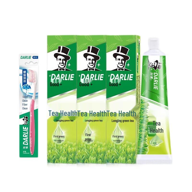 Darlie Tea Plus Longjing Green Tea Toothpaste & Toothbrush Set