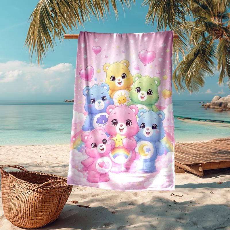 Ultra-Soft Beach Towel with Bear Theme,Ideal for Pool - Camping, Diving - Perfect Travel Essential, Vibrant Beach Towel.