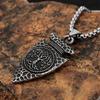 Vintage Viking Tree of Life Pendant Necklace Stainless Steel Chain Nordic Spearhead Jewelry Amulet