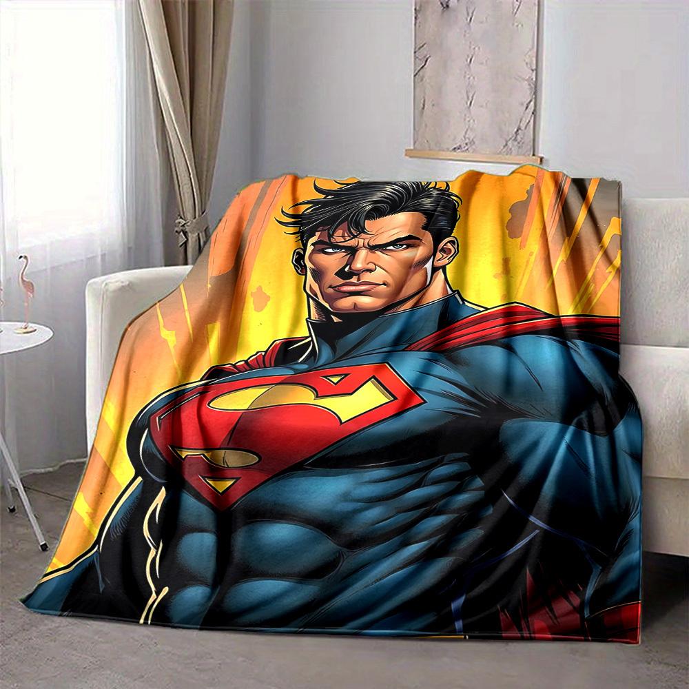1pc Superman Flannel Throw Blanket Soft, Warm & Cozy for Couch, Bed, Office, and Travel Versatile All Season Gift, Christmas present