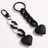 Valentine's Heart Shaped Keychains Wedding Party Gifts Plastic Heart Keychains
