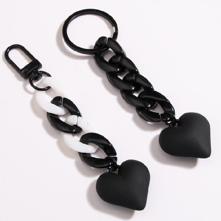 Valentine's Heart Shaped Keychains Wedding Party Gifts Plastic Heart Keychains