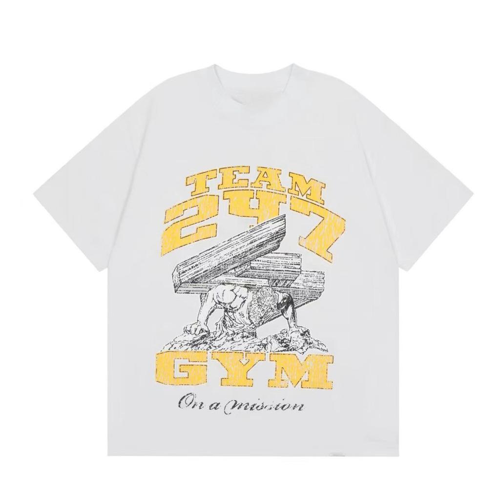 Printed T-Shirt Men's Summer Trend Short Sleeve Comfortable Versatile Top Loose Casual Fashion Couple Clothing