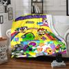 1pc Unikitty Characters Cozy Print Blanket Lightweight Warm Flannel Throw Blanket For Sofa, Bed, Living Room