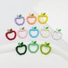 Colorful Apple-shaped Cartoon Keychain - Cute Spring Buckle and Versatile DIY Jewelry Accessory