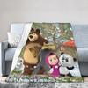 M-Mashas and B-Bears Blanket Multi-size Soft and Lightweight  Throw Blankets for Couch Sofa and Bed