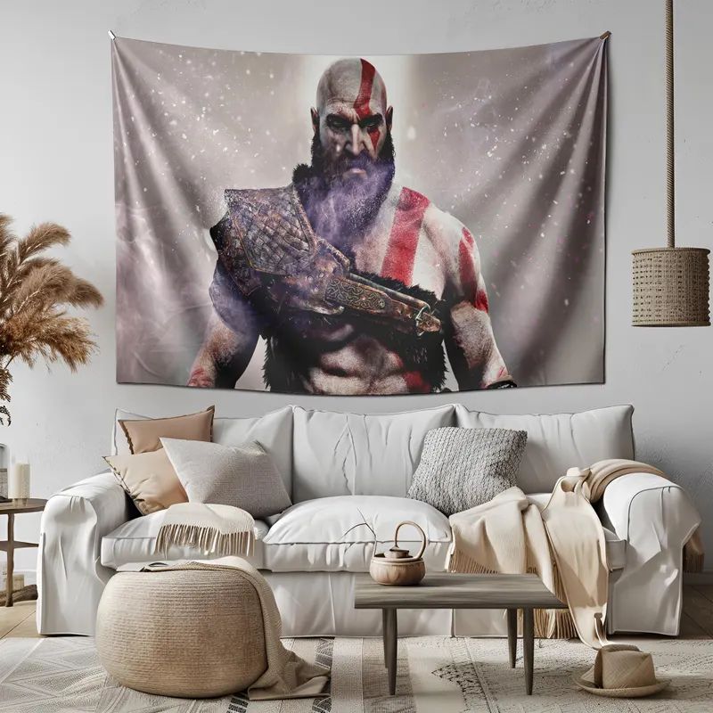Tapestry of the Norse god of war, Kratos 75x100