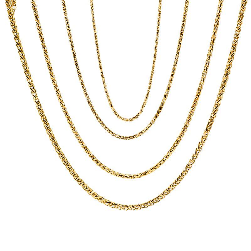 18K Stainless Steel Dragon Bone Necklace - Unisex Hip Hop Titanium Chain