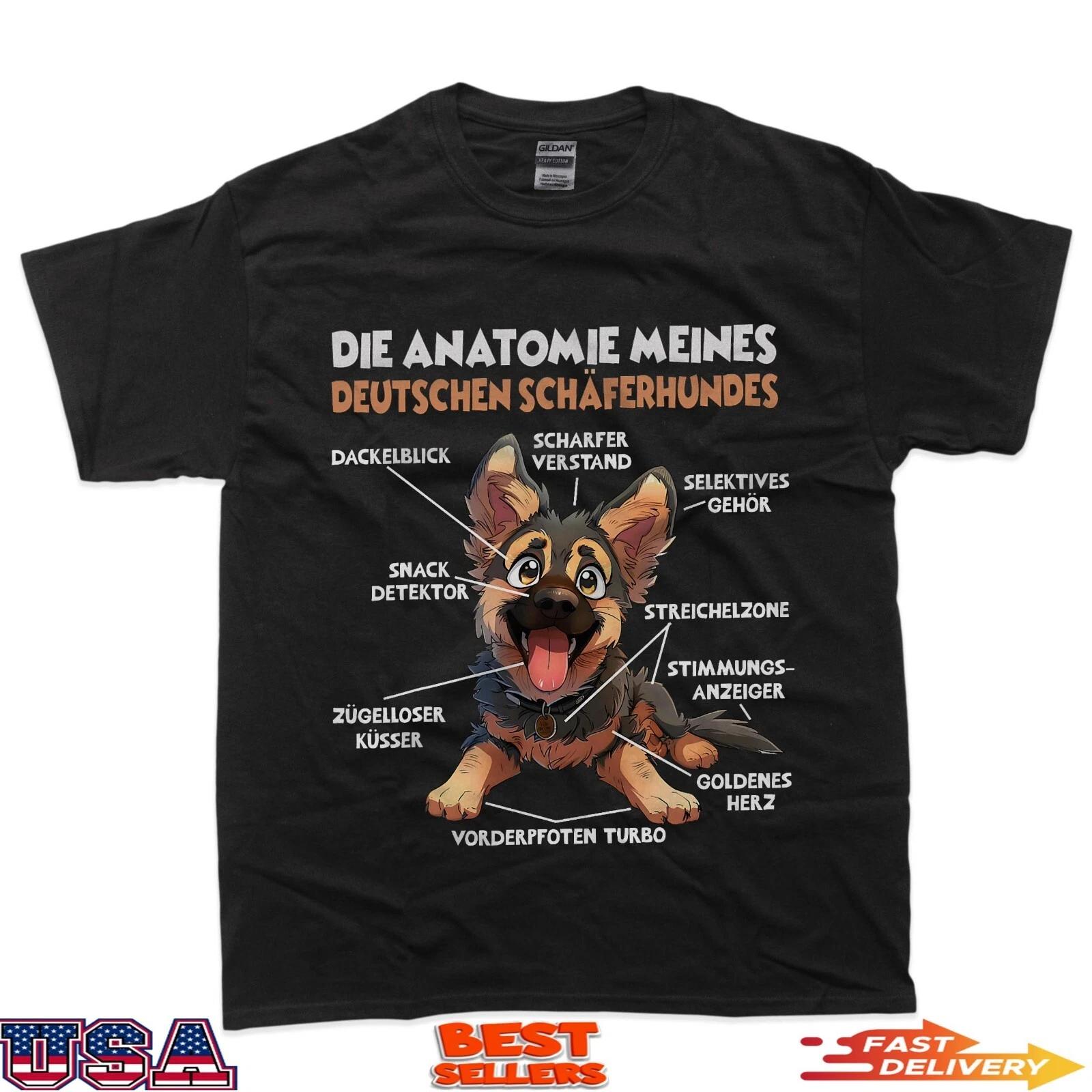 German Shepherd Dog Holder T Shepherd Anatomy T-Shirt 3XL