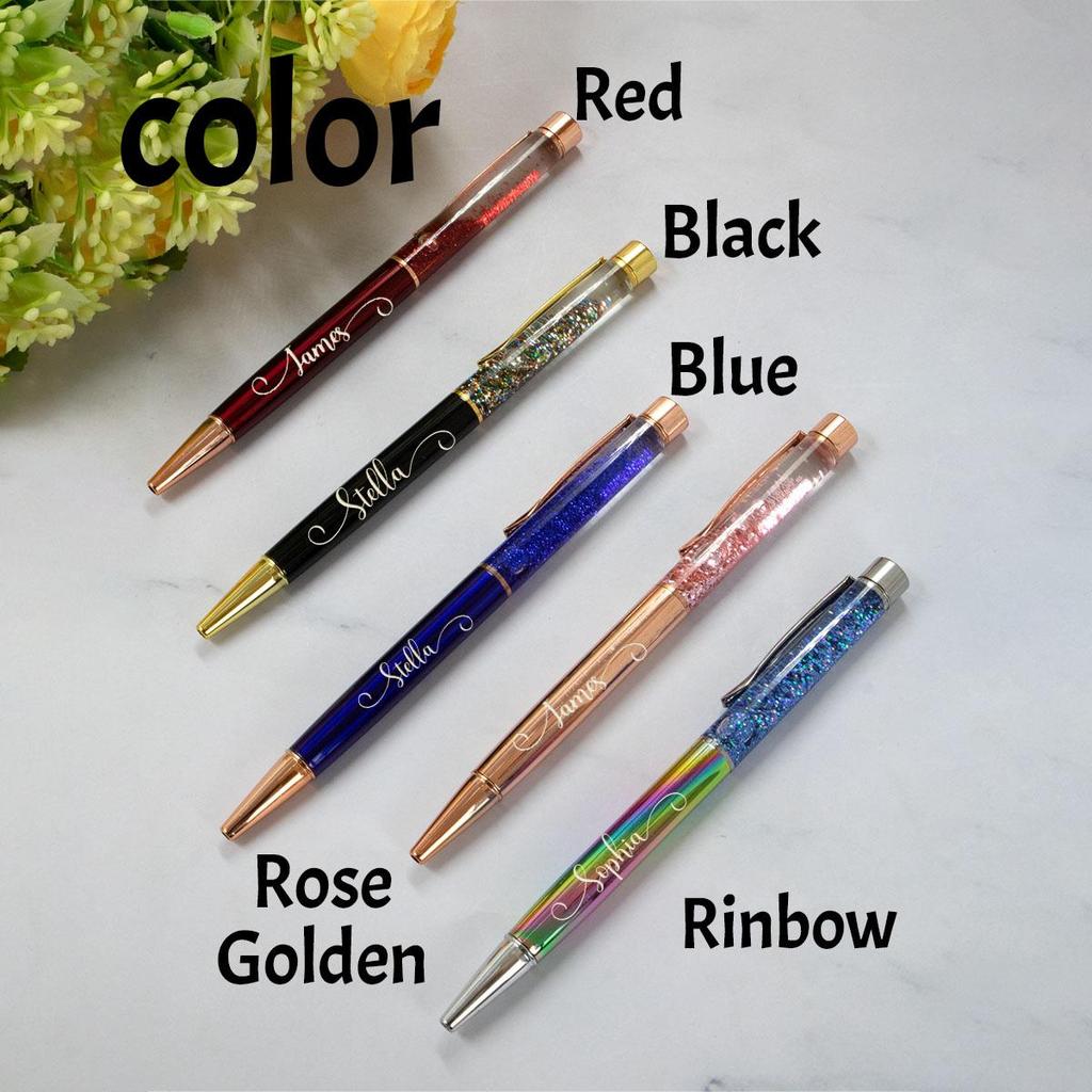 5 Bucăți Pix cu Nisip Kinetic cu Text Personalizat, Pixuri Personalizate pentru Profesori, Pixuri cu Gel Flash Color Personalizat, Pixuri Writech cu Text Personalizabil,