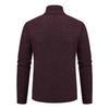 Men's Fleece-Lined Cardigan: Thick Knit Zipper Sweater with Stand-Up Collar for Autumn/Winter 2023