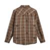 Li Ning Basketball Series Fan Wu Series Full Print Checkered Single Row Button Down Short Cotton Jacket Men Jackets Brown AJMU127-3
