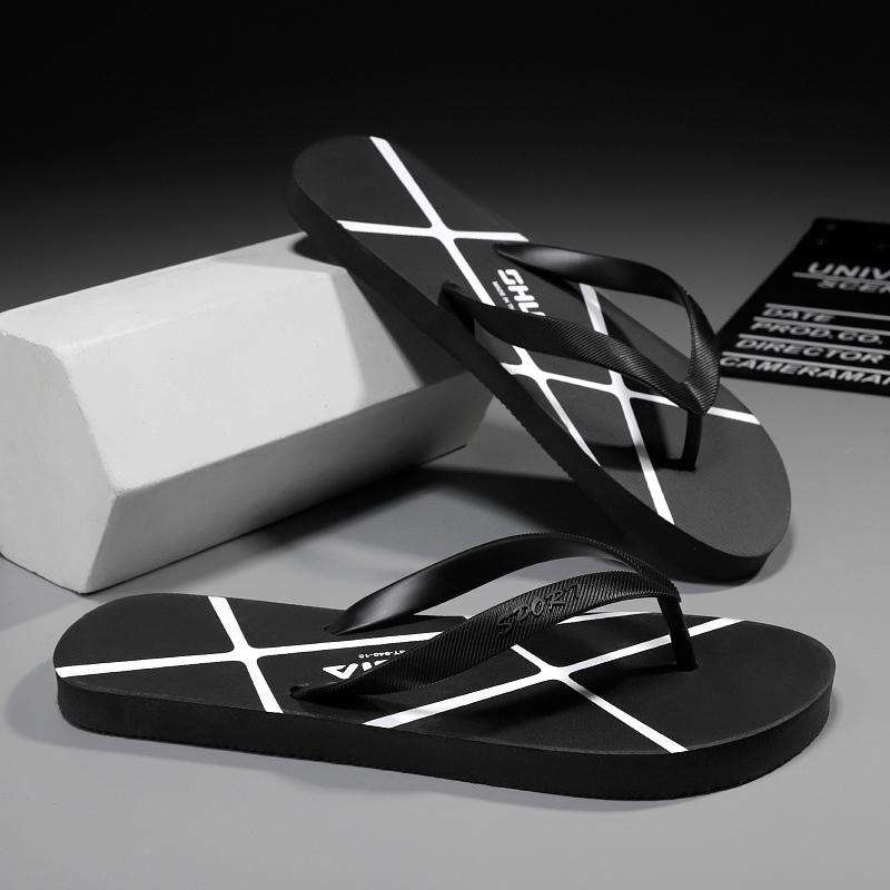 Fashion Men's Beach Shoes Summer Flip Flop Outdoor Slippers Casual Vacation Indoor Bathroom Non-slip Flip-flops Sandals