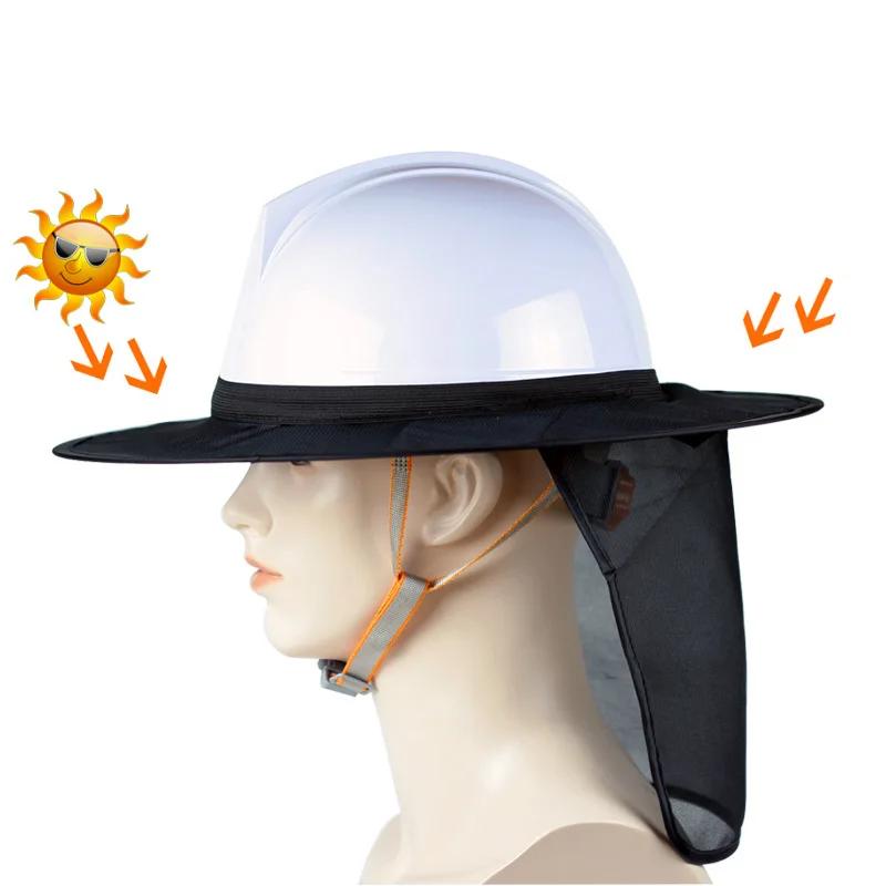 Casco di sicurezza riflettente per edilizia, protezione per il collo, casco parasole, strisce riflettenti, kit di protezione solare estiva, prevenzione delle scottature