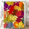 Colorful Autumn Leaves Shower Curtain Modern Bathroom Decor with 3D Printed Water Resistant Fabric Perfect for Fall Home Improve