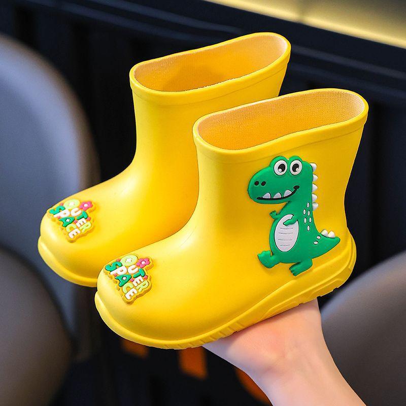 Children's Rain Boots Boys' Rain Boots Non-slip Men's Baby Toddler Water Shoes Girls' Waterproof Lightweight Rubber Shoes
