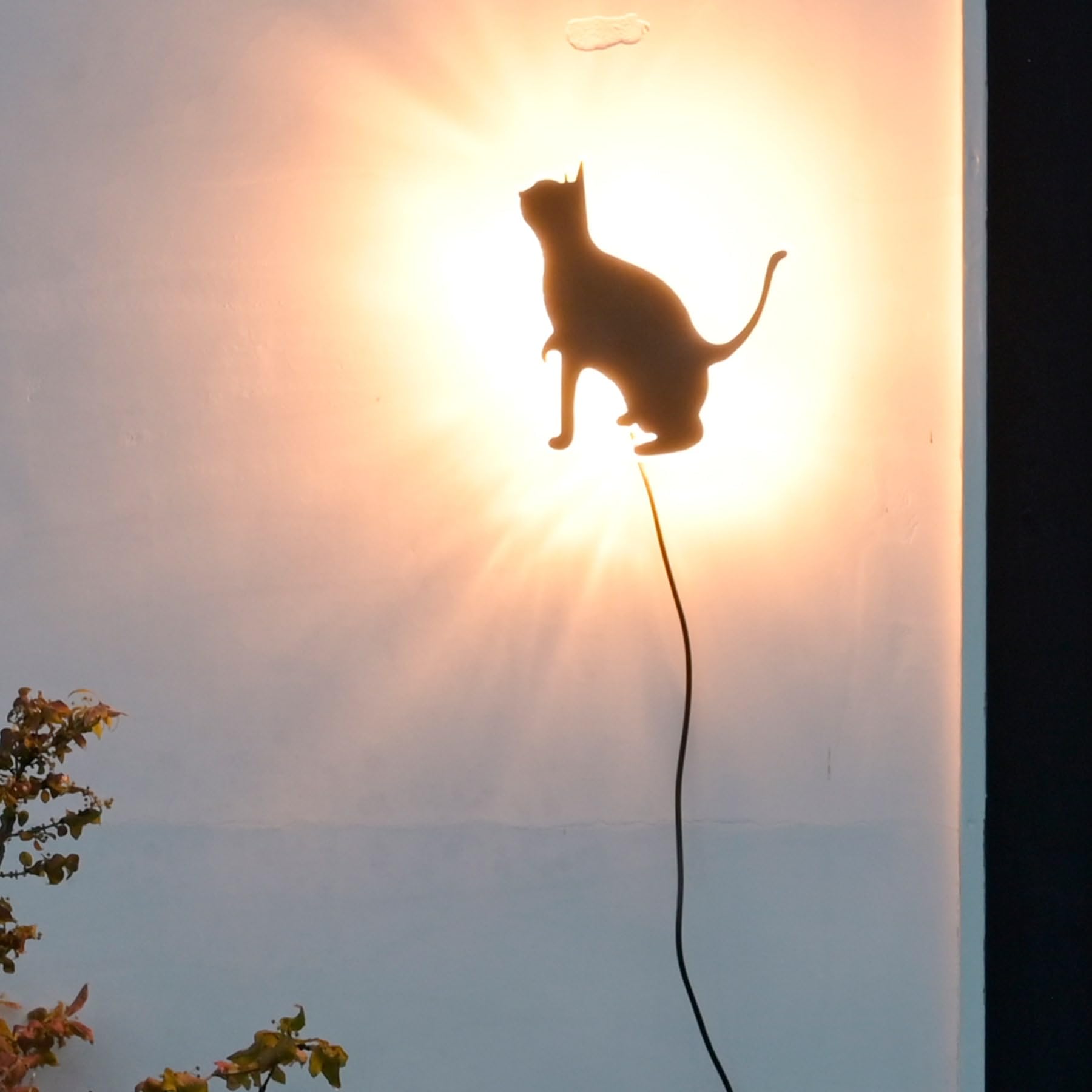 

Gardenmaster Сад Освещенный Сад Непрямая Безопасность Вход Сад Водонепроницаемая Светодиодная Настенная Декорация с Дизайном Кошки Сумерки, Свет, Освещение,