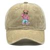 Cool Sunglasses Bear Adjustable Baseball Hat Washed Cotton Trucker Cap Adjustable Buckle Breathable Snapback Caps Camping Hats