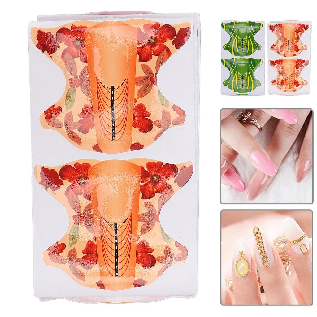 100pcs Nail Form Professional Home Nail Salon Portable Nail Extension Form  Sticker Accessory