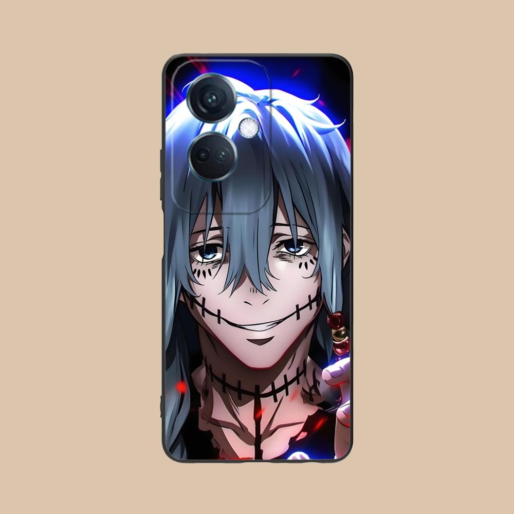 JJK Mahito Phone Case for OPPO Reno 14 13 12 11 10 9 8 7 6 5 F T Pro 5G Soft TPU Shockproof Cover
