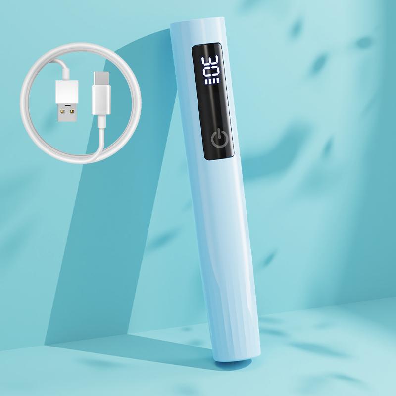 LIMEGIRL Hand Held LED Nail Dryer Lamp with LCD Monitor Rechargeable USB Nail Dryer Quick Curing Nail Glue UV Lamp