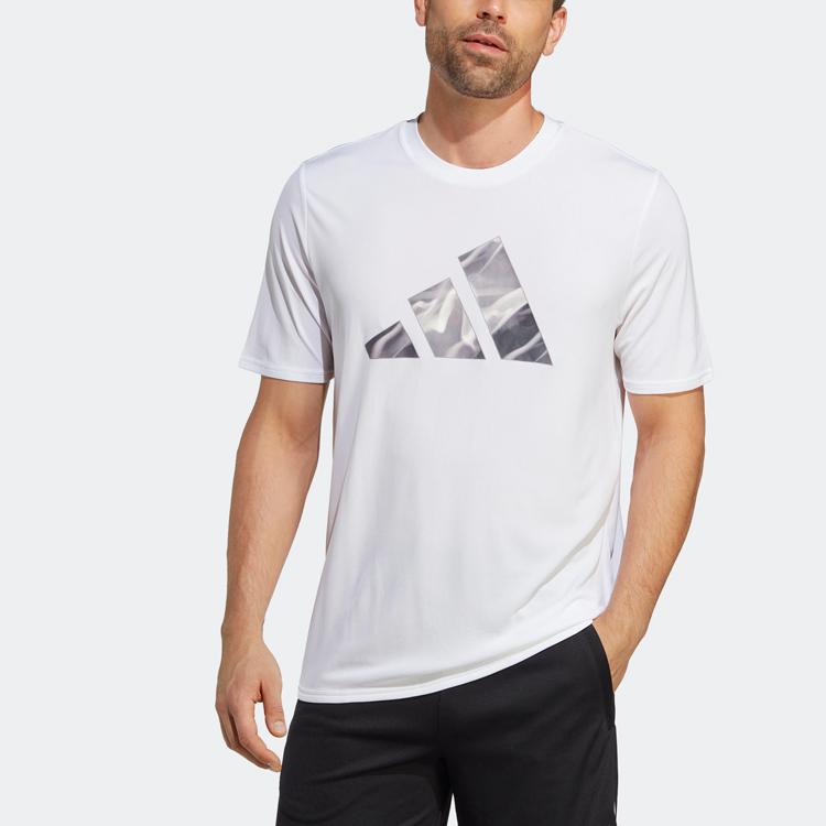 Adidas Designed for Movement HIIT Training Tee White/Black Men Streetwear IB7921