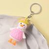 Cartoon Crooked Neck Duck Keychain 4-Pack