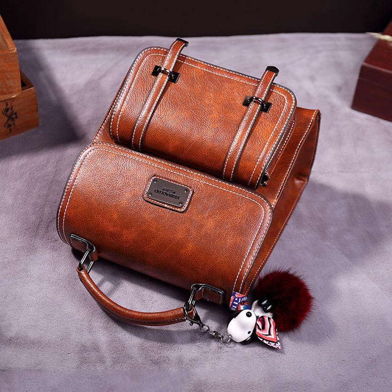 Kožená dámská taška Víceúčelový batoh Cambridge Bag Špičková taška Fashion Trend Messenger Bag