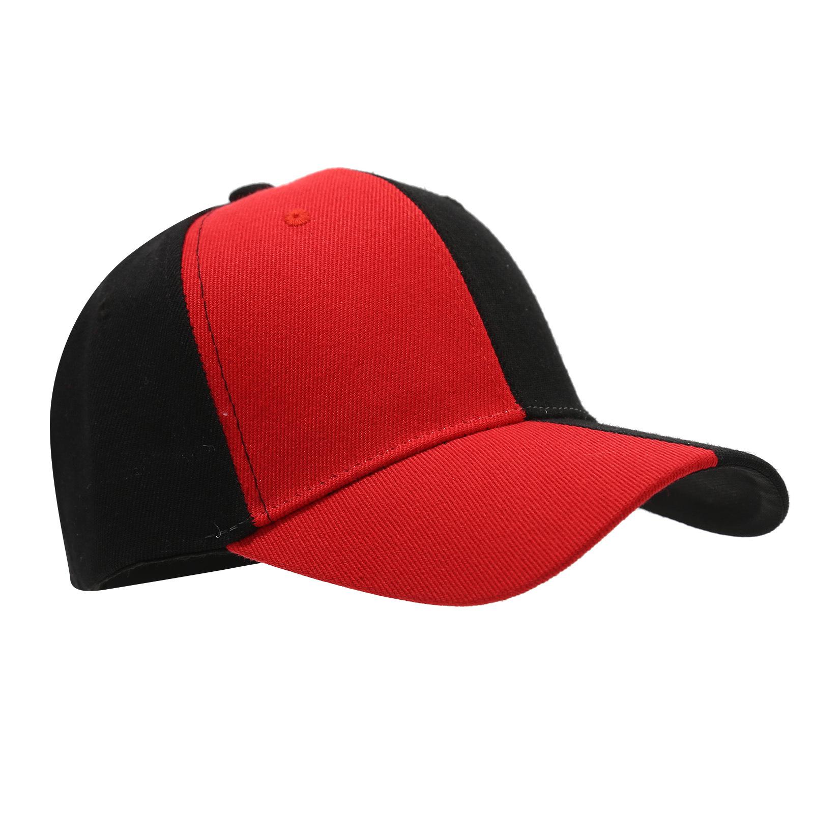 Zwart Wit Patchwork Dad Hat Verstelbaar Buiten Casual Sport Dans Straat Dagelijkse Kleding Baseball Cap Accessoire 56-60cm red