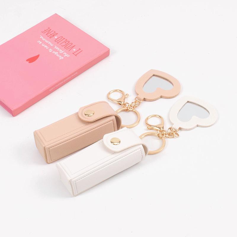 Feuerroter Lippenbalsam & Lippenstift Mini-Tasche: Münzbörse & Schlüsselanhänger