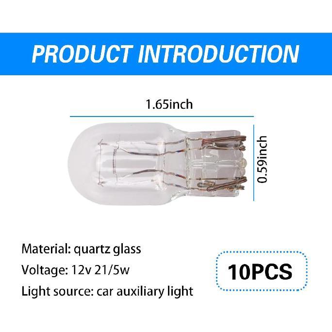 

10 PCS Car T20 1891/7443 Dual Wire Brake Bulb, 12V 21/5W Super Bright Turn Signal Tail Light, DRL Indicator Light Micro Bulb Parts, Automotive