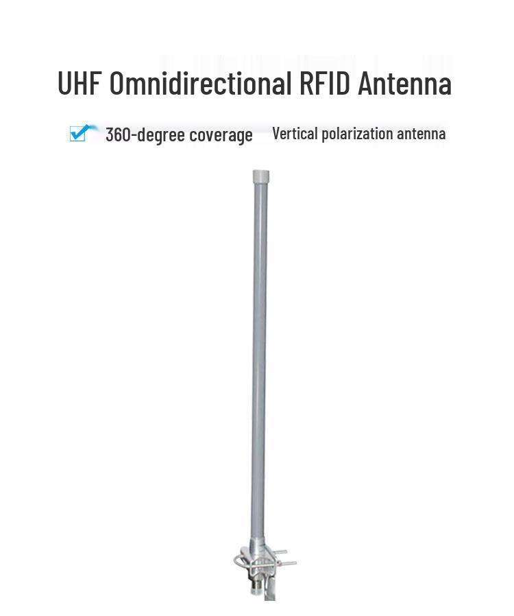 UHF 360° Omnidirectional External RFID Reader/Writer 8dBi Gain Stick Antenna, 915M