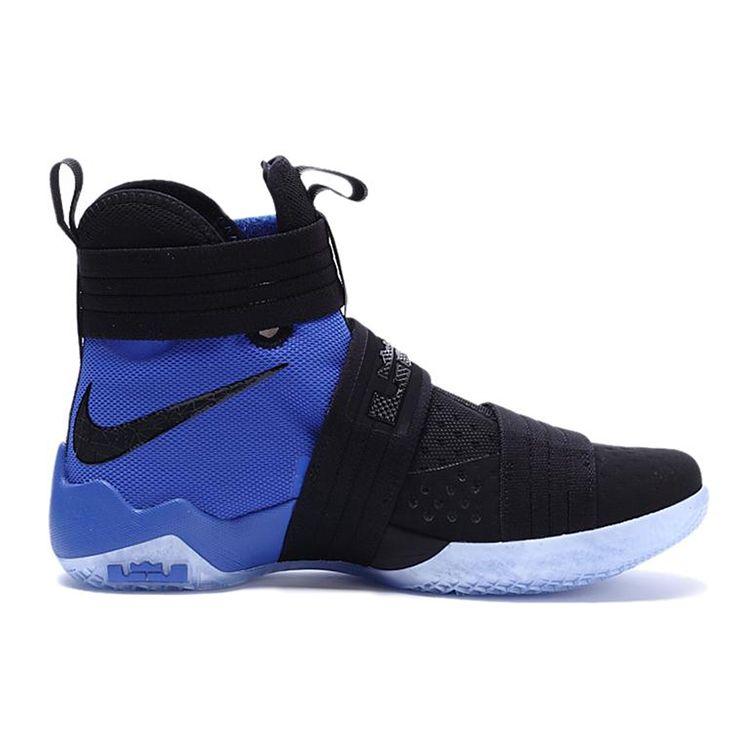 Nike Zoom Soldier 10 LeBron James Basketball Shoes Men Sneakers Black Blue 852419-004