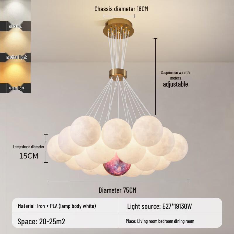 Planetary Bubble Living Room Chandelier
