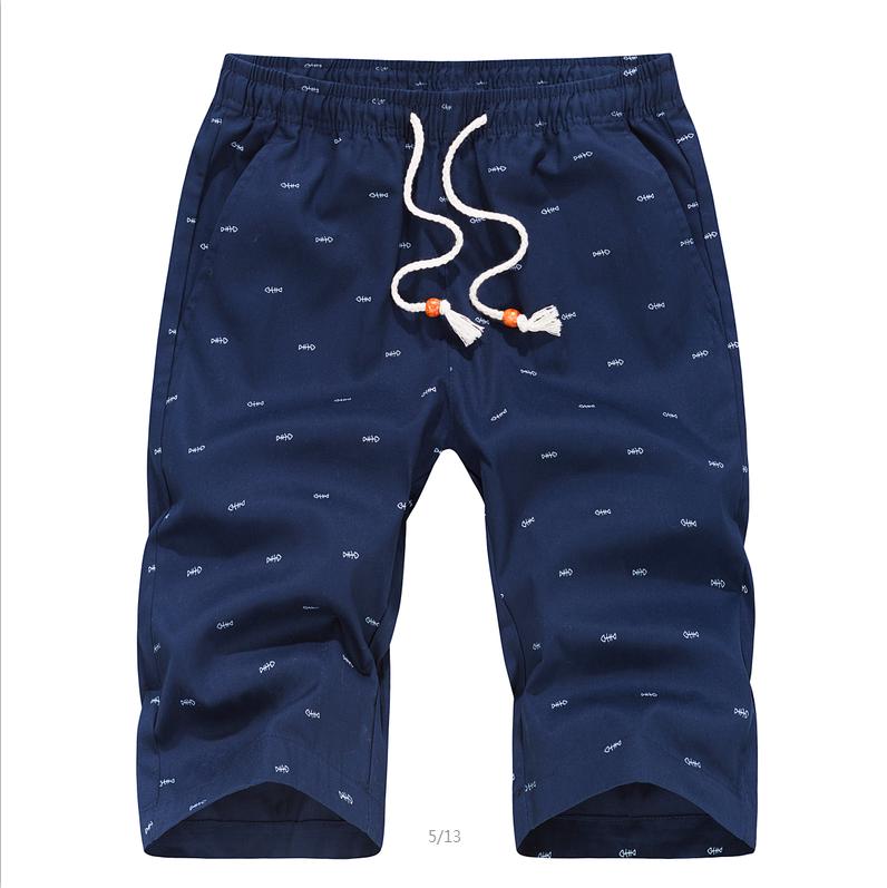 

Хлопковые повседневные мужские летние пляжные шорты из хлопка M темно-синий